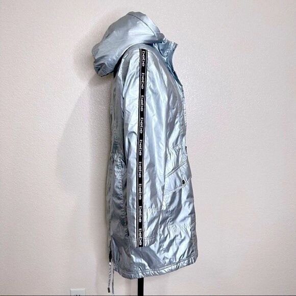 Bebe Sport Y2K Silver Insulated Jacket Size Medium - Picture 5 of 16